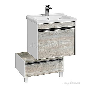 Тумба с раковиной Акватон Капри 60 бетон пайн для ванной в интернет-магазине Sanbest