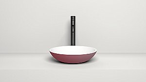 Раковина накладная Salini CALLISTA 05 1101105GRH 37 из искусственного камня S-Sense, белая глянцевая, цвет по RAL снаружи купить в интернет-магазине Sanbest