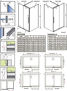 Душевой уголок Radaway Furo KDJ 120x75 R стекло прозрачное/профиль хром купить в интернет-магазине Sanbest