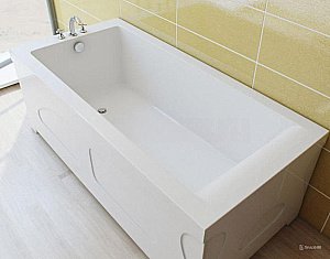 Ванна из искусственного мрамора Aquanet Bright Stone 338574 180x70 белая купить в интернет-магазине Sanbest