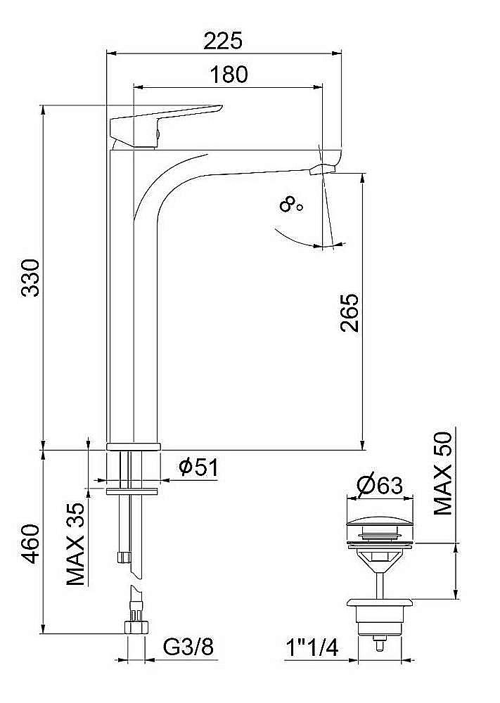 Смеситель для раковины Webert Sax Evolution SE830402740 белый матовый купить в интернет-магазине сантехники Sanbest