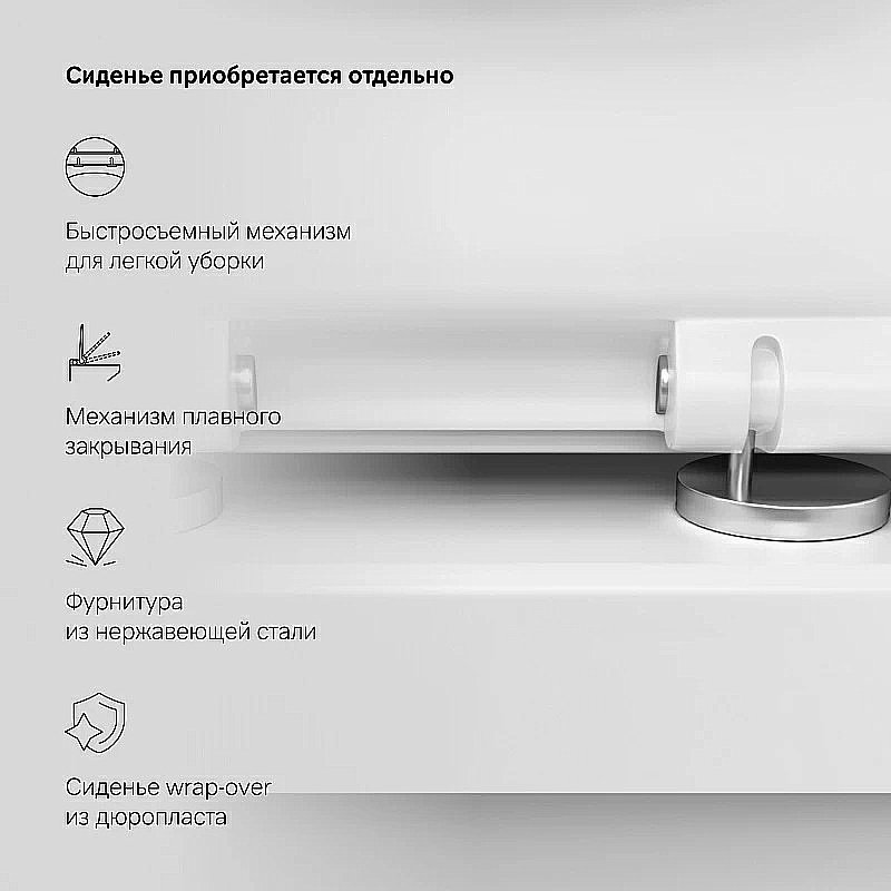 Унитаз приставной AM.PM Spirit V2.0 C701438WH белый купить в интернет-магазине Sanbest