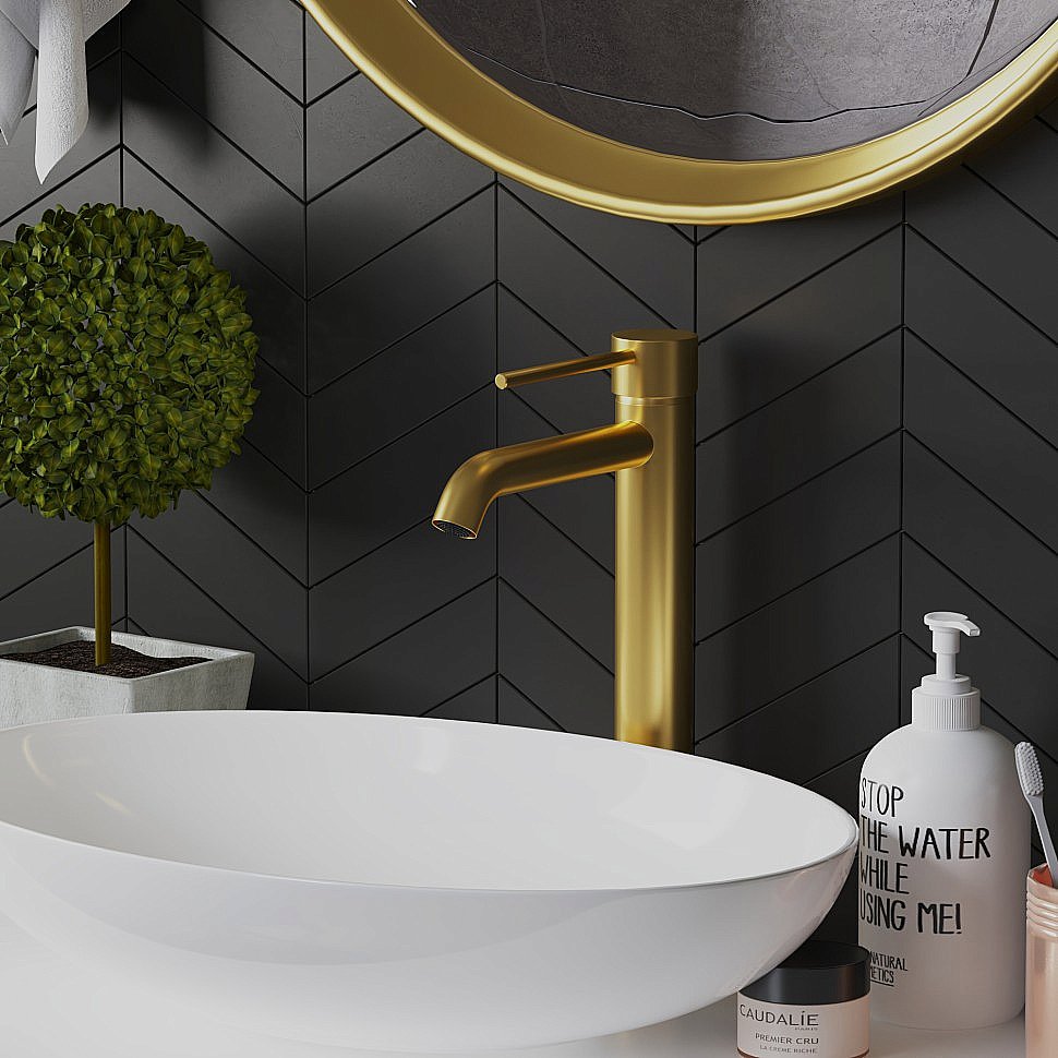 Смеситель для раковины PAINI Cox 78PJ205OLL золото матовое купить в интернет-магазине сантехники Sanbest