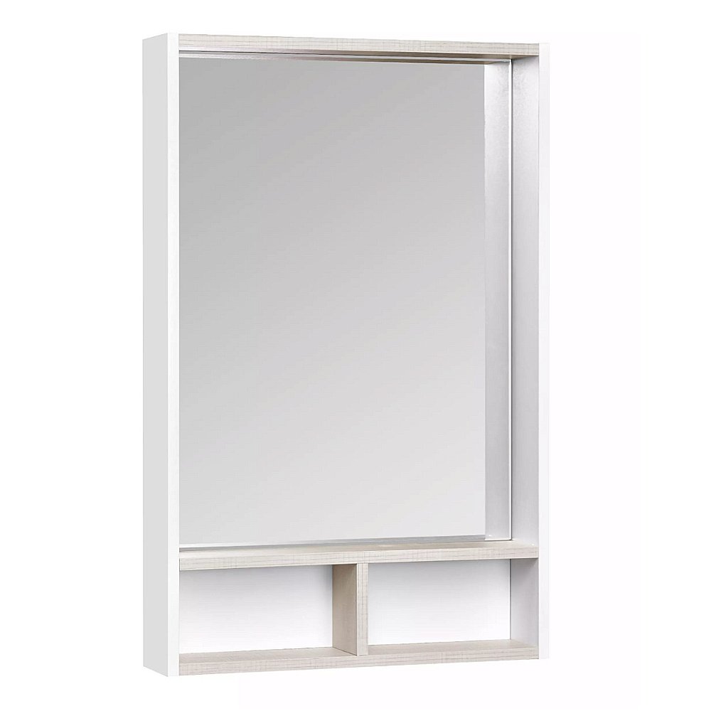 Зеркальный шкаф Акватон Йорк 55 белый/ясень фабрик купить в интернет-магазине сантехники Sanbest