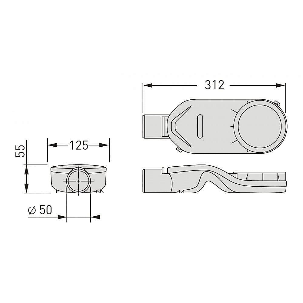 Сифон для желоба Berges 99000 купить в интернет-магазине сантехники Sanbest