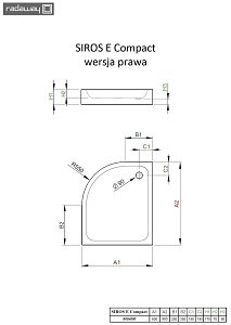 Душевой поддон Radaway Siros E Compact 90x80 купить в интернет-магазине Sanbest