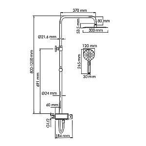 Душевая система WasserKraft Aller SET2643 Thermo хром купить в интернет-магазине сантехники Sanbest