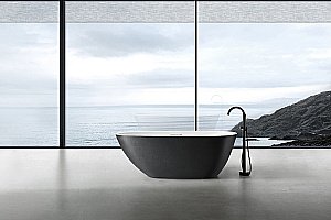 Ванна Abber Dortmund 170x75 AM9911BW черно-белая матовая купить в интернет-магазине Sanbest