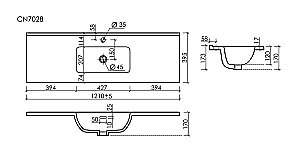 Раковина Ceramica Nova Compact CN7028 белая купить в интернет-магазине Sanbest