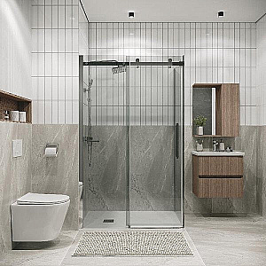 Душевой уголок Grossman Classic 160х90 120.K33.04.1690.10.00 стекло прозрачное/профиль хром купить в интернет-магазине Sanbest