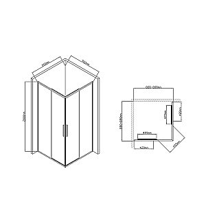 Душевой уголок Vincea Slim-U VSS-2SU8010CL 90x90 стекло прозрачное/профиль хром купить в интернет-магазине Sanbest