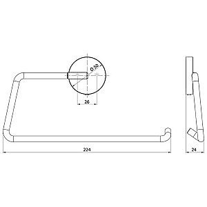 Полотенцедержатель Emco ROUND 435513300 купить в интернет-магазине сантехники Sanbest