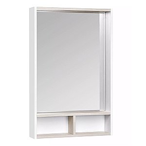 Зеркальный шкаф Акватон Йорк 55 белый/ясень фабрик купить в интернет-магазине сантехники Sanbest