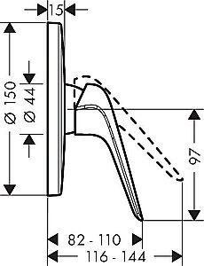 Смеситель для душа Hansgrohe Novus 71065000 купить в интернет-магазине сантехники Sanbest