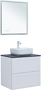 Тумба с раковиной Aquanet Терра 70 белая матовая для ванной в интернет-магазине Sanbest