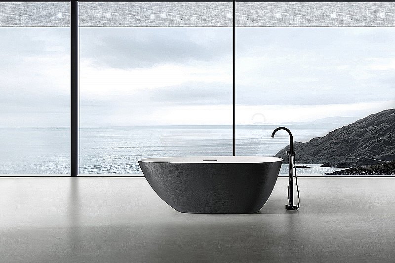 Ванна Abber Dortmund 170x75 AM9911BW черно-белая матовая купить в интернет-магазине Sanbest