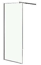 Душевое ограждение Loranto  Walk-in CS-L1020 100 стекло прозрачное купить в интернет-магазине Sanbest