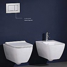 Унитаз подвесной Geberit Smyle Square 500.208.01.1 белый, безободковый купить в интернет-магазине Sanbest