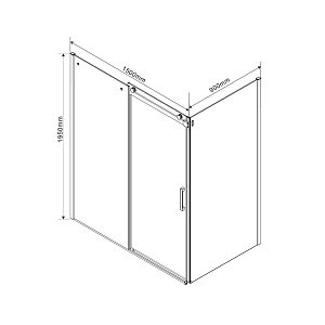 Душевой уголок Vincea COMO VSR-1C 150x90 хром/прозрачное купить в интернет-магазине Sanbest