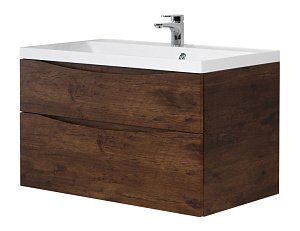 Тумба с раковиной BelBagno MARINO H60-2C-SO-RW-P 90 Rovere Moro для ванной в интернет-магазине Sanbest