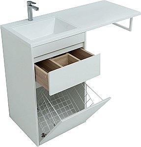 Тумба с раковиной Aquanet Токио 239290 120 белый для ванной в интернет-магазине Sanbest