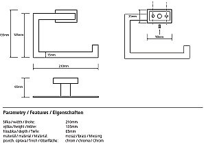 Полотенцедержатель Bemeta Plaza 118104062 купить в интернет-магазине сантехники Sanbest