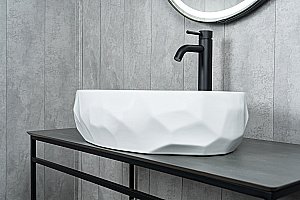 Раковина накладная Gid 9030wx белая купить в интернет-магазине Sanbest