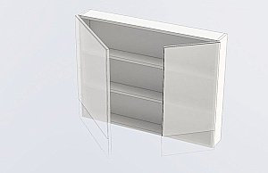 Зеркальный шкаф Aquanet Верона 90 белый купить в интернет-магазине сантехники Sanbest