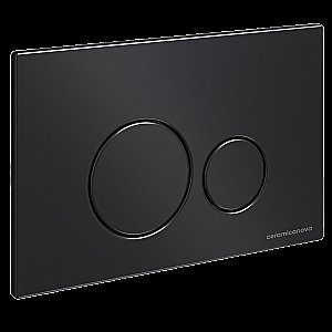 Унитаз подвесной Ceramica Nova Metropol CN4002MB_1001B_1000 черный матовый, безободковый, с крышкой микролифт, с инсталляцией и черной матовой кнопкой купить в интернет-магазине Sanbest