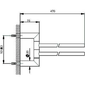 Полотенцедержатель Cisal System SY09021021 купить в интернет-магазине сантехники Sanbest