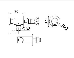 Подключение для шланга D&K DC1004813 купить в интернет-магазине сантехники Sanbest