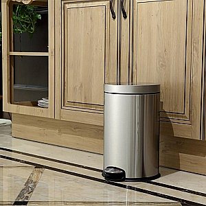 Ведро для мусора WeltWasser ERFIE MT 12L хром купить в интернет-магазине сантехники Sanbest