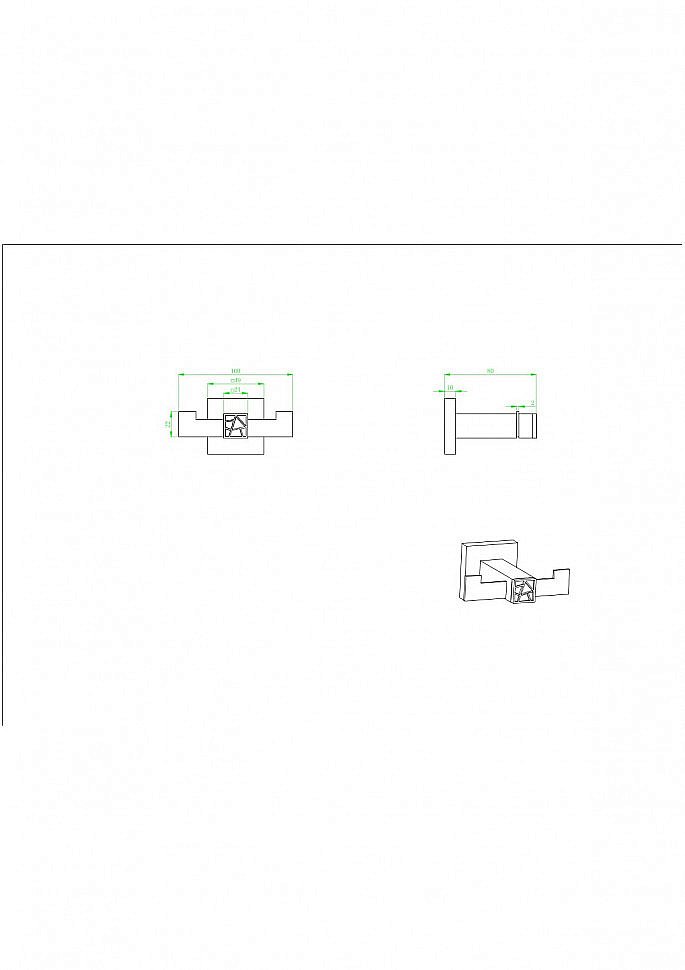 Крючок CeramaLux Venezia 88601A-1 хром купить в интернет-магазине сантехники Sanbest