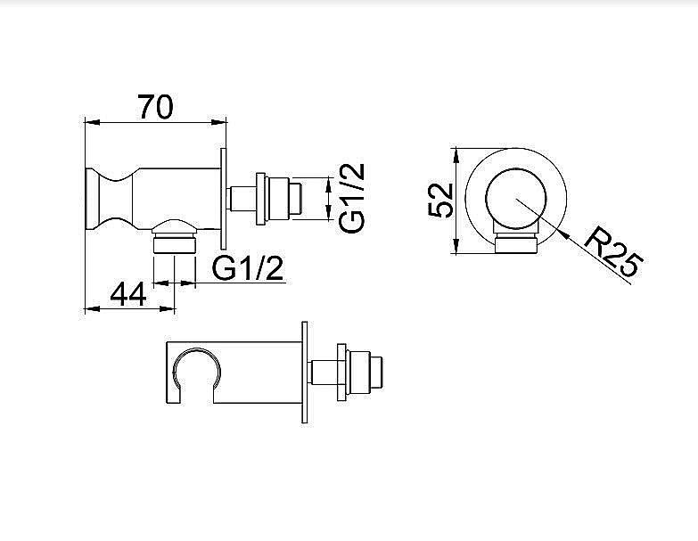 Подключение для шланга D&K DC1004813 купить в интернет-магазине сантехники Sanbest