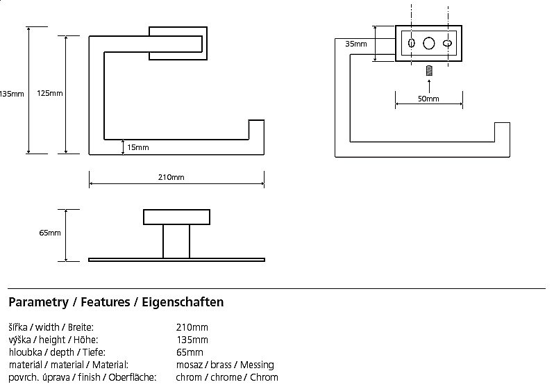 Полотенцедержатель Bemeta Plaza 118104062 купить в интернет-магазине сантехники Sanbest