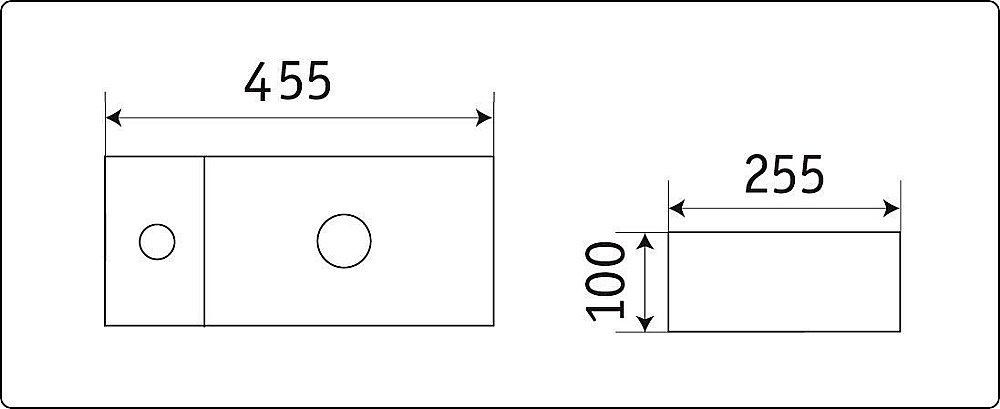 Раковина Ceramalux N  45,5 9032С белая купить в интернет-магазине Sanbest