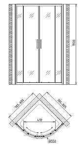 Душевой уголок Gemy Victoria S30062M 80x80 купить в интернет-магазине Sanbest