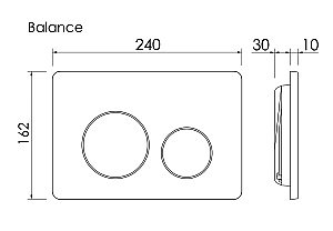 Унитаз подвесной Ceramica Mono CN1905 белый, безободковый, с инсталляцией Balance CN121001MB и кнопкой Circle черный матовый купить в интернет-магазине Sanbest