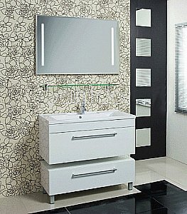 Тумба с раковиной Акватон Мадрид/Премьер М 80 белая глянцевая для ванной в интернет-магазине Sanbest