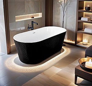 Ванна акриловая Loranto CS-03mB CS-03mB-170 170х75 черная купить в интернет-магазине Sanbest