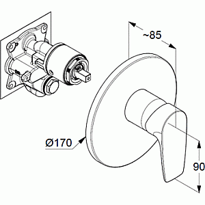 Смеситель для душа Kludi Pure&Solid 346550575 хром купить в интернет-магазине сантехники Sanbest