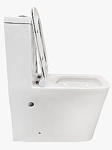 Унитаз-моноблок Laguraty 9056A белый, безободковый, с крышкой микролифт купить в интернет-магазине Sanbest