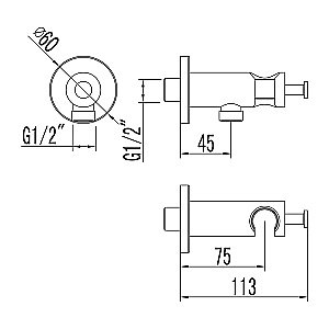 Подключение для шланга Lemark LM3785BL черное купить в интернет-магазине сантехники Sanbest