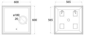 Зеркало с подсветкой ART&MAX MONZA 60x60 в ванную от интернет-магазине сантехники Sanbest