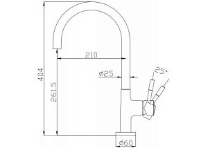 Смеситель для кухни Aquanet Steel AF210-41S купить в интернет-магазине сантехники Sanbest