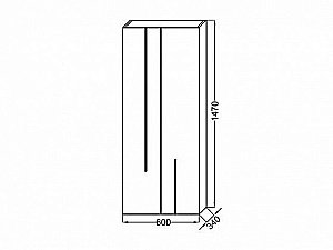 Шкаф-колонна Jacob Delafon NOUVELLE VAGUE EB3048-S50 60 см для ванной в интернет-магазине сантехники Sanbest