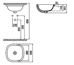 Раковина Creavit Solo 44 SO037-0000 белая купить в интернет-магазине Sanbest