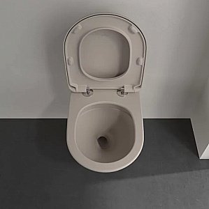 Унитаз подвесной Villeroy&Boch Antao 4674T0AM миндальный, безободковый, слив торнадо купить в интернет-магазине Sanbest