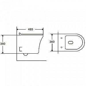 Унитаз подвесной Orange C01-100W безободковый, с крышкой микролифт купить в интернет-магазине Sanbest