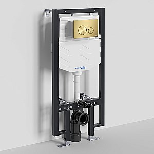 Инсталляция для унитаза WasserKraft Vils 56TLT.010.ME.MG02 с кнопкой матовое золото купить в интернет-магазине сантехники Sanbest